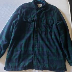 L.L. Bean Fleece Lined Flannel shirt.